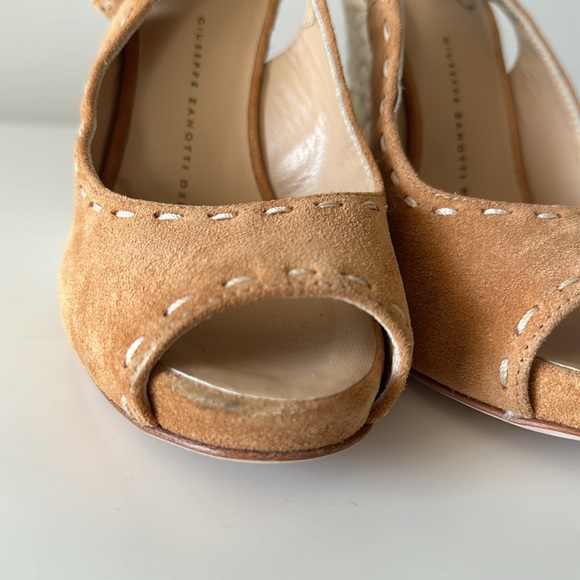AUTHENTIC Giuseppe Zanotti Suede Wedges Size US 6.5/ EU 36.5 - Picture 9 of 9